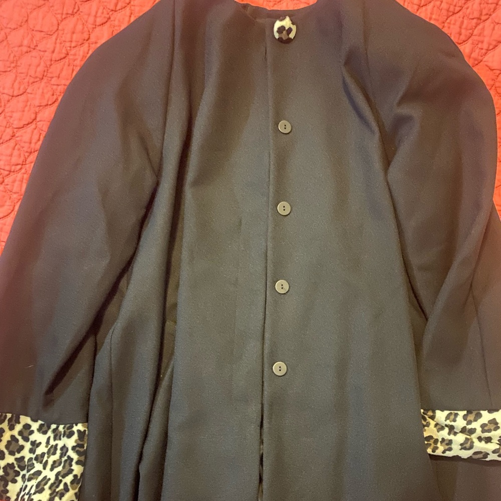 Womens black cheetah jacket